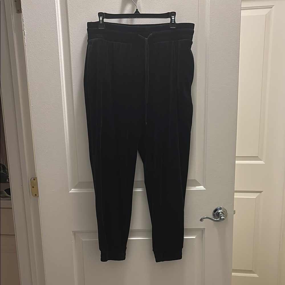Express Black Track Pants with Tapered Fit and Elastic Waistband